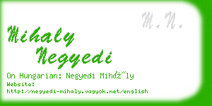 mihaly negyedi business card